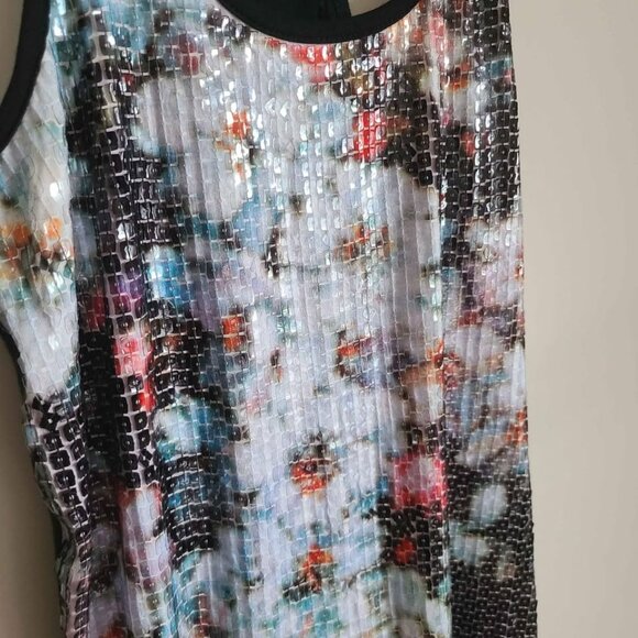 EXPRESS FLORAL Sequin Tank Top XS - Picture 2 of 9